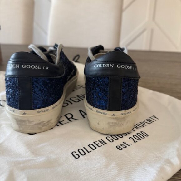Golden Goose High Star Navy Glitter Size 36 - Picture 3 of 4